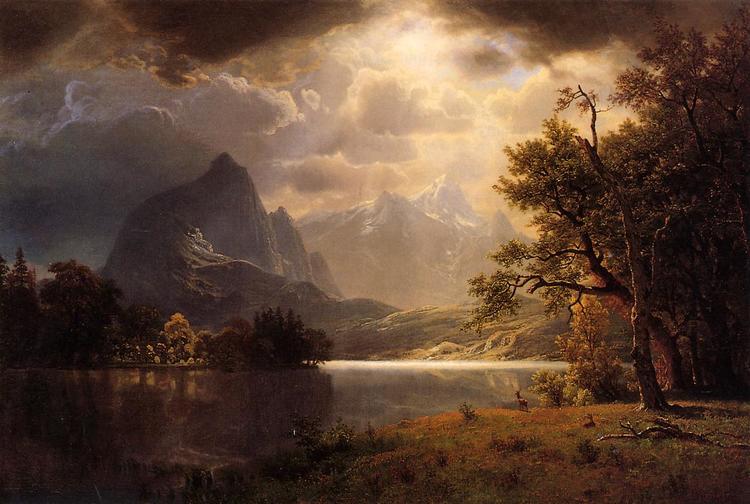 Albert Bierstadt Oil Painting Estes Park, Colorado